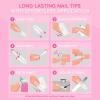 imageNYK1 Clear Nail Tips Coffin 500 PCS  10 Sizes Easy Blend No C Curve Nail Tips For Strong Flexible Gel Nail Tips Acrylic Nails  Coffin Nails Tips For All Gels And Nail Extensions