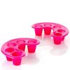 imageNYK1 Soak Off Finger Bowl Dishes For Shellac Gel and Acrylic Nails With 200 Square Lint Free Cotton Wool Pads Nail Wipes Scrub Effect Fill The Trays With Acetone Remover To Remove Gel Nail Polish