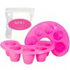 imageNYK1 Soak Off Finger Bowl Dishes For Shellac Gel and Acrylic Nails With 200 Square Lint Free Cotton Wool Pads Nail Wipes Scrub Effect Fill The Trays With Acetone Remover To Remove Gel Nail Polish