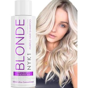 imageNYK1 500ml Purple Shampoo For Blonde Grey Hair SULFATE FREE For Brassy Hair