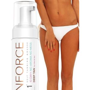 imageNYK1 TanForce Self Tanner Mousse 250ml Self Tan Tanning Mousse Lotion For Face and Body Tan  For Streak Free Fake Tan Bronzer