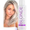 imageNYK1 Purple Conditioner for Blonde Hair 500ml SULFATE FREE Silver Conditioner to Neutralize Bleached Grey ampamp Brassy Yellow Tones  Moisturizing Platinum Blonde Conditioners For Soft ampamp Shiny Hair
