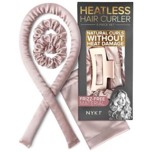 imageHeatless Hair Curler For Effortless Waves ampamp Curls 5pc Set NYK1 Satin Heatless Curls Overnight For NoFrizz Curl  40quot Overnight Blowout Rods For Easy Styling For All Hair Types And Lengths