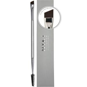 imageNYK1 Angled Eyebrow Brush And Spoolie Combo Precision Applicator Eyelash Brush And Brow Brushes For Eyebrows Grooming ampamp Defining  Dual Ended Eyebrow Spoolie For Filling ampamp Shaping Brows and Lashes