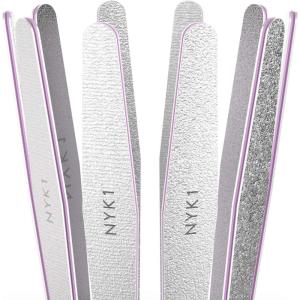 imageProfessional Nail Files Emery Boards  Pack of 10 Strong HIGH Quality Nails Files 100 180 Grit File Emery Boards for Nails Natural Acrylic Nails Nail File Set
